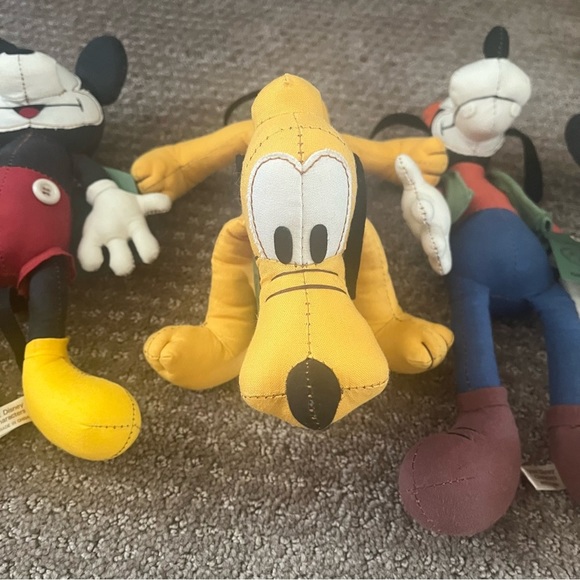 TOKYO DISNEYLAND VINTAGE SET OF PLUSH MICKEY MOUSE MINNIE DONALD DUCK GOOFY PLUT - Picture 6 of 14